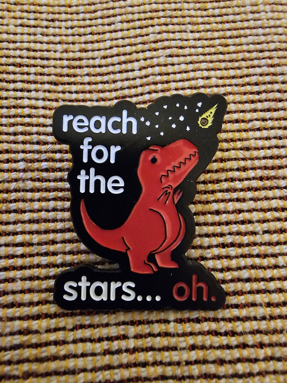 Goodie Two Sleeves Reach For The Stars Dino Lapel Pin